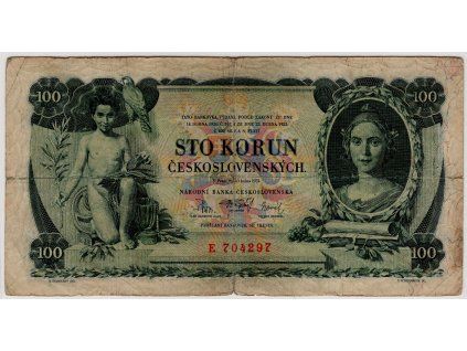 ČESKOSLOVENSKO. 100 korun 1931. Série E. Nov. 23a.