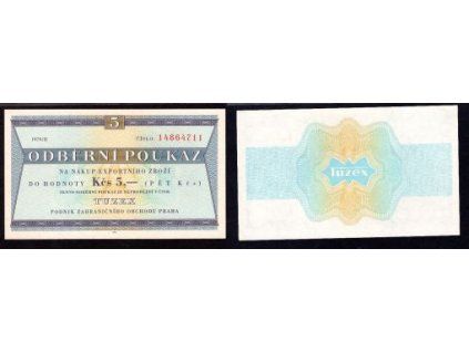 Tuzexová poukázka. 5,- TKčs, 1979/II.