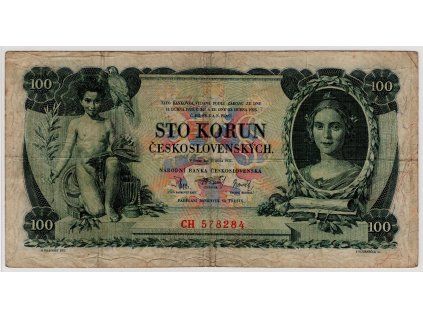 ČESKOSLOVENSKO. 100 korun 1931. Série CH. Nov. 23a.