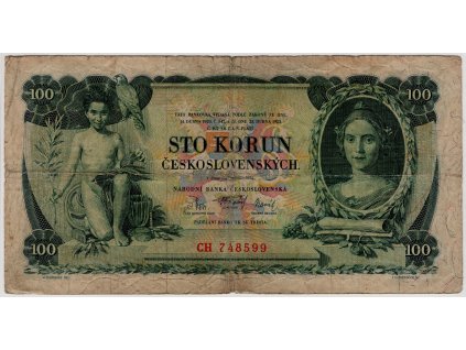 ČESKOSLOVENSKO. 100 korun 1931. Série CH. Nov. 23a.