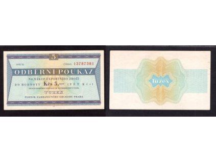Tuzexová poukázka. 5,- TKčs, 1978/II.