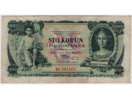 ČESKOSLOVENSKO. 100 korun 1931. Série Rc. Nov. 23c.