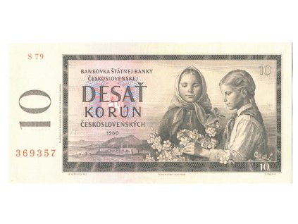 ČESKOSLOVENSKO. 10 korun 1960. Série S 79. Hej. 97c.