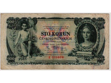 ČESKOSLOVENSKO. 100 korun 1931. Série E. Nov. 23a.