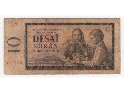 ČESKOSLOVENSKO. 10 korun 1960. Série S 28. Hej. 97c.