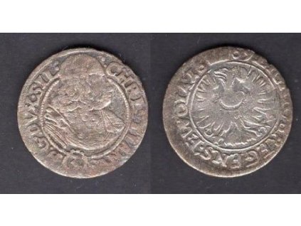 SLEZSKO. Liegnitz-Brieg-Wohlau. Christian (1654-1672). 3 Kreuzer 1669. Ag.