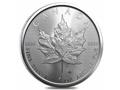 back 2022 1 oz canadian silver maple leaf .9999 fine 5 coin bu min