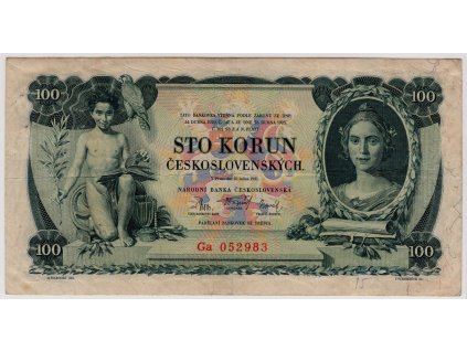 ČESKOSLOVENSKO. 100 korun 1931. Série Ga. Nov. 23b.