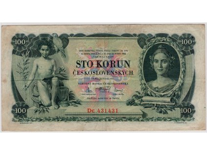 ČESKOSLOVENSKO. 100 korun 1931. Série Dc. Nov. 23c.