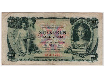 ČESKOSLOVENSKO. 100 korun 1931. Série Lc. Nov. 23c.