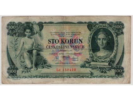 ČESKOSLOVENSKO. 100 korun 1931. Série Lc. Nov. 23c.
