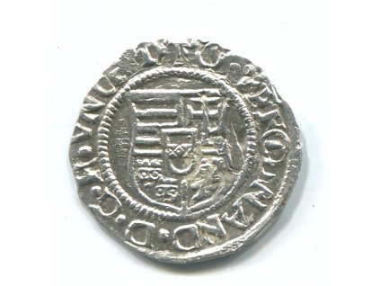UHRY. Ferdinand I. Denár 1550/KB.