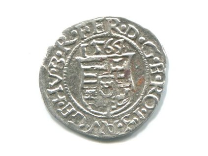 UHRY. Ferdinand I. Denár 1564/KB.