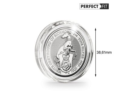 ultra perfect fit muenzkapseln fuer 2 oz queens beasts silver 3861 mm 10er pack