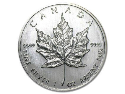 stribrna mince canadian maple leaf 1 oz 1989.v2141
